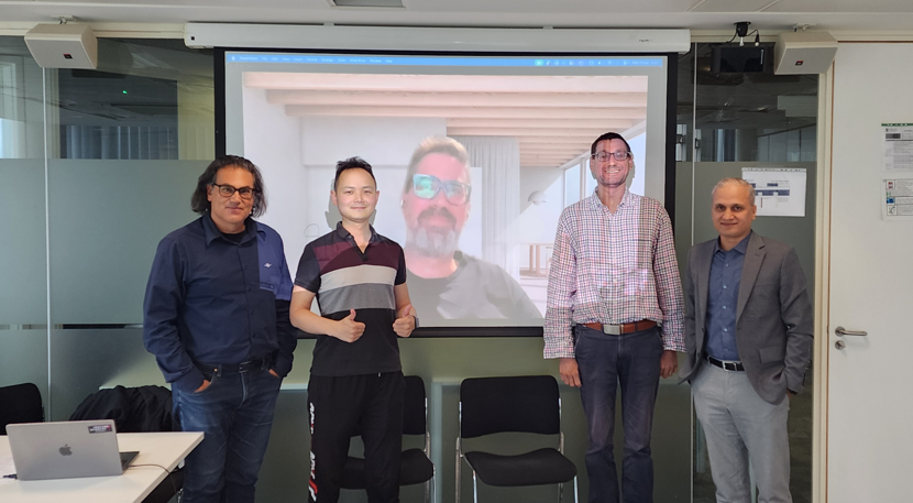 Celebrating with the examiners and supervisors after successfully passing my PhD viva
